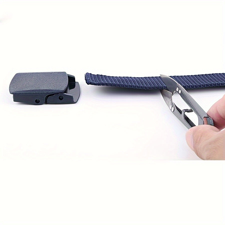 Nylon Belt with Smooth Buckle - Hypoallergenic, Casual Style for Men & Women, Perfect for Jeans & Outdoor Wear