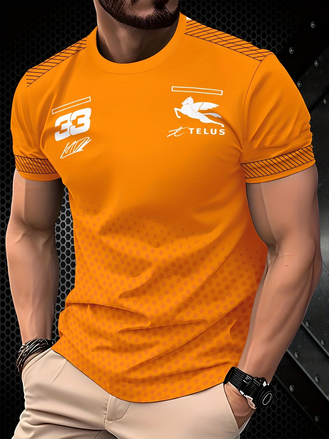 Men's Casual Breathable T-Shirt - Moisture-Wicking Lightweight Fabric, Regular Fit Round Neck, Solid Color for Outdoor Casual Attire, Machine Washable, T-shirt Stylish, Vibrant Graphic Tee, Leisure Outfit, Classic Design, D