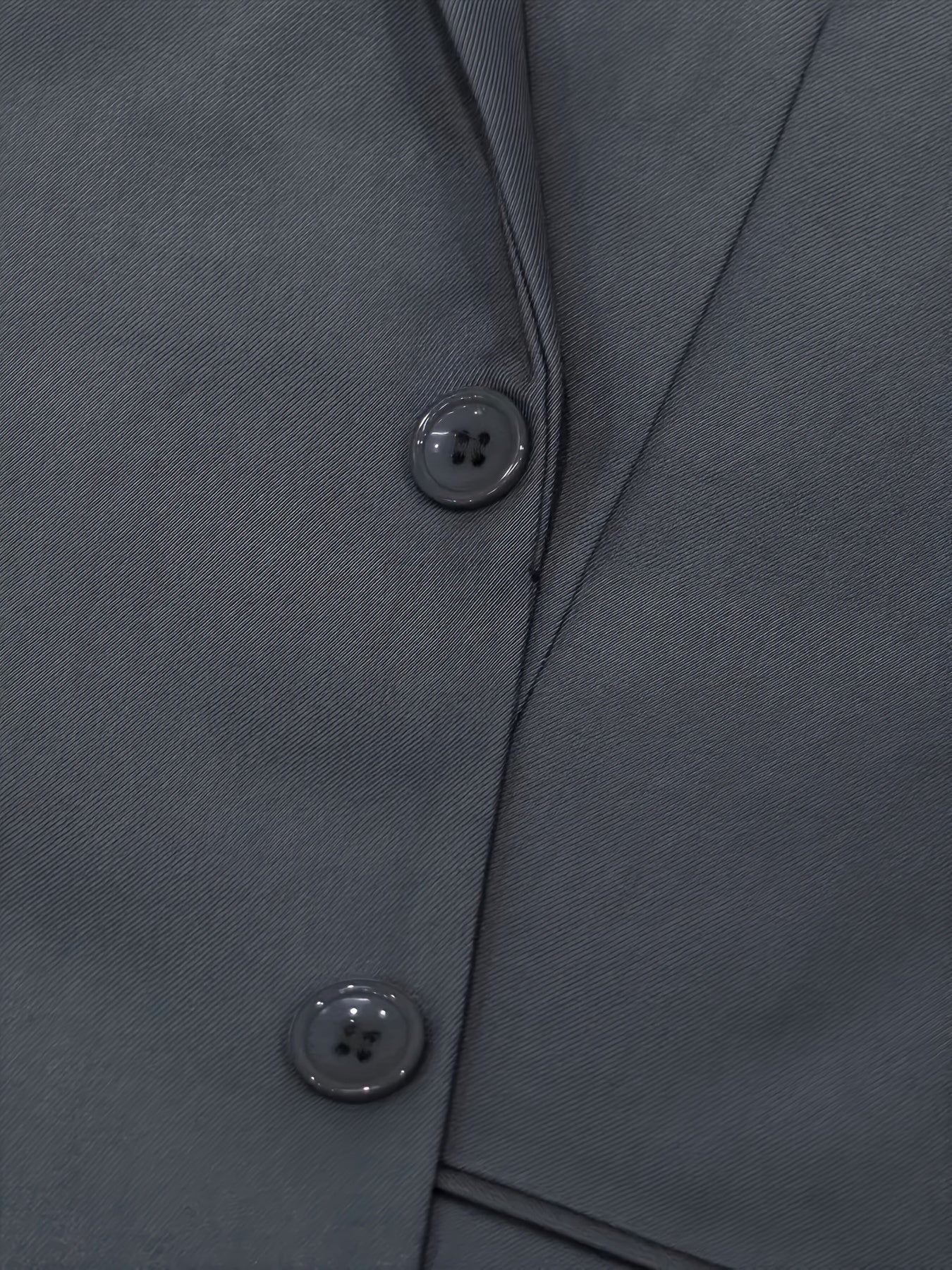 Men'S Solid Color Polyester Work Suit - Classic Lapel Collar, Non-Stretch Fabric, Long Suit Sleeves, Four-Season Versatility, Button-Front Jacket with Pants - Regular Fit Woven Suit Set (80% Polyester, 20% Viscose)