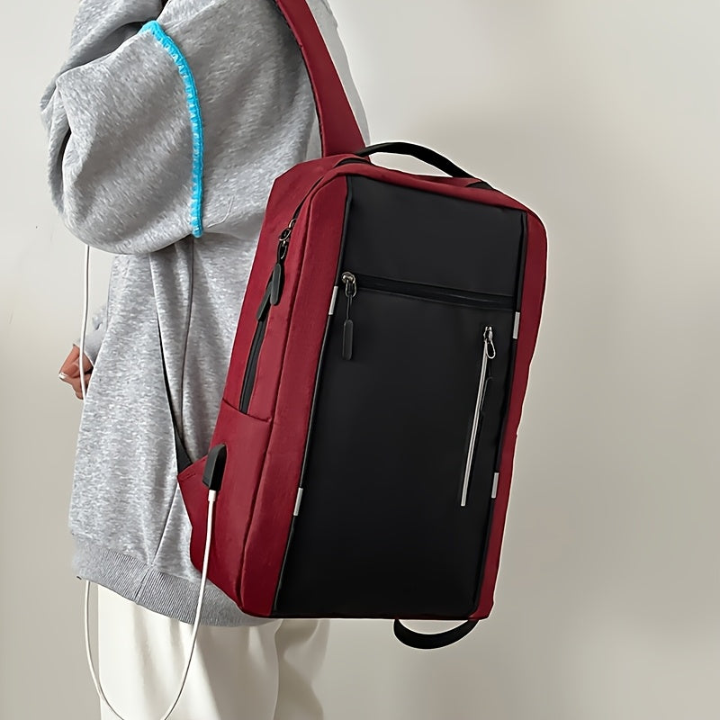 Three-piece minimalist computer backpack set, consisting of a lightweight shoulder bag, chest bag, and wallet, suitable for daily commuting and business use
