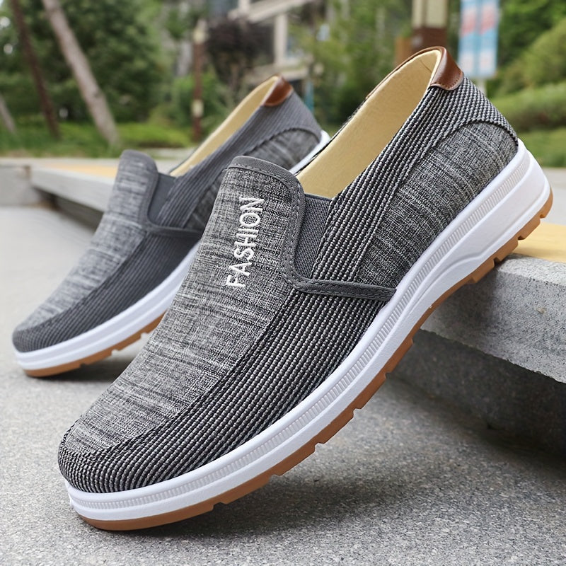Men's Slip On Low Top Sneakers, All Seasons Outdoor Walking Camping Traveling