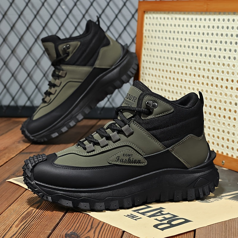 Men'S Outdoor Hiking Boots - Breathable PU Upper, Durable PVC Sole, Suitable for Trekking, Camping and Mountaineering | Military-Style Hiking & Camping Gear