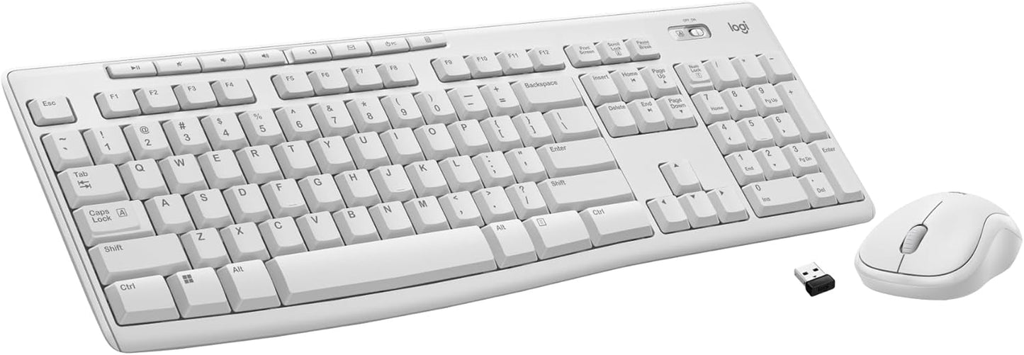 Logitech MK270 Wireless Keyboard and Mouse Combo for Windows, 2.4 Ghz Wireless, Compact Mouse, 8 Multimedia and Shortcut Keys, for PC, Laptop - Black
