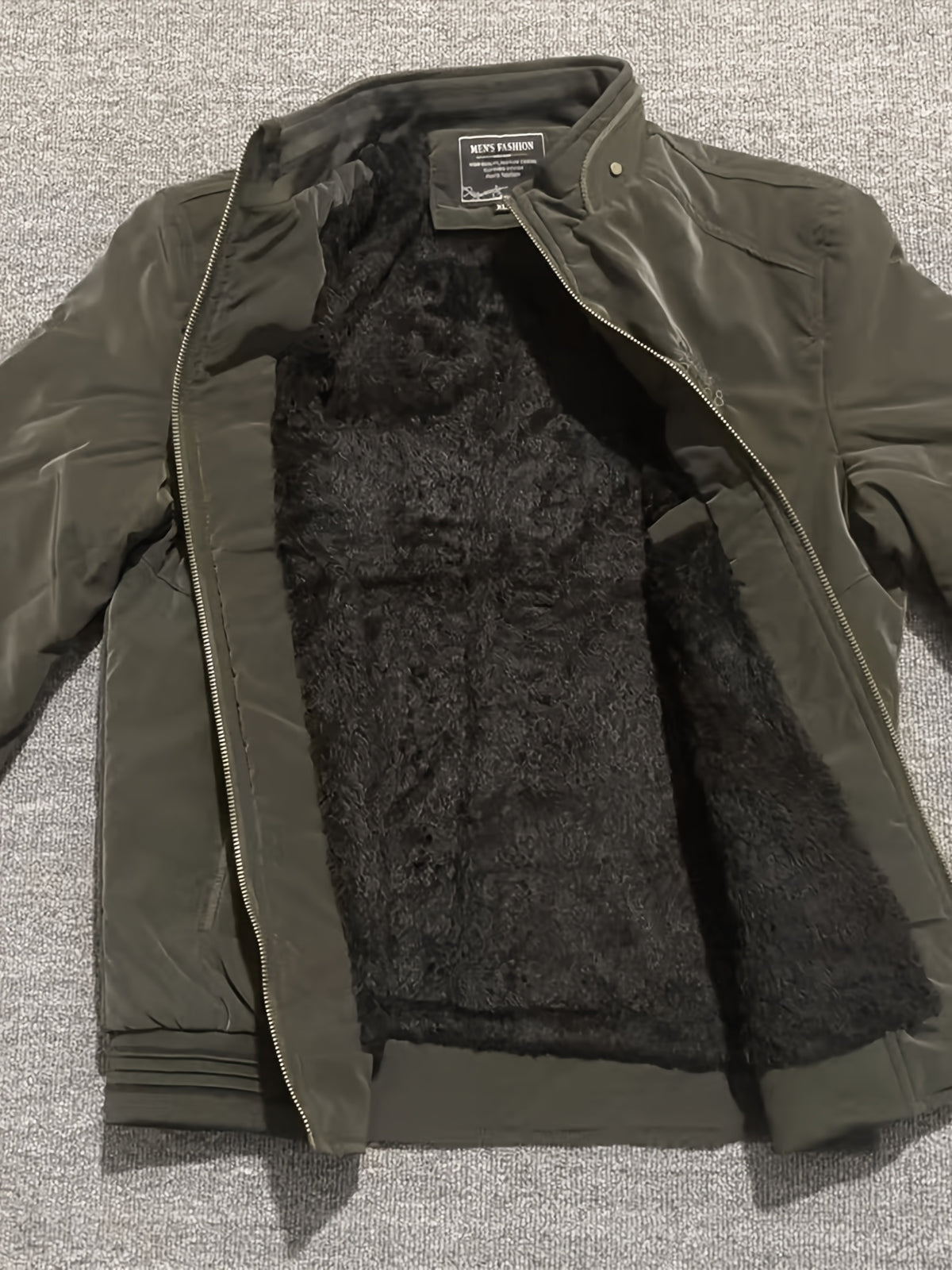Men's Lightweight Fleece Stand-Collar Coat for Fall Winter