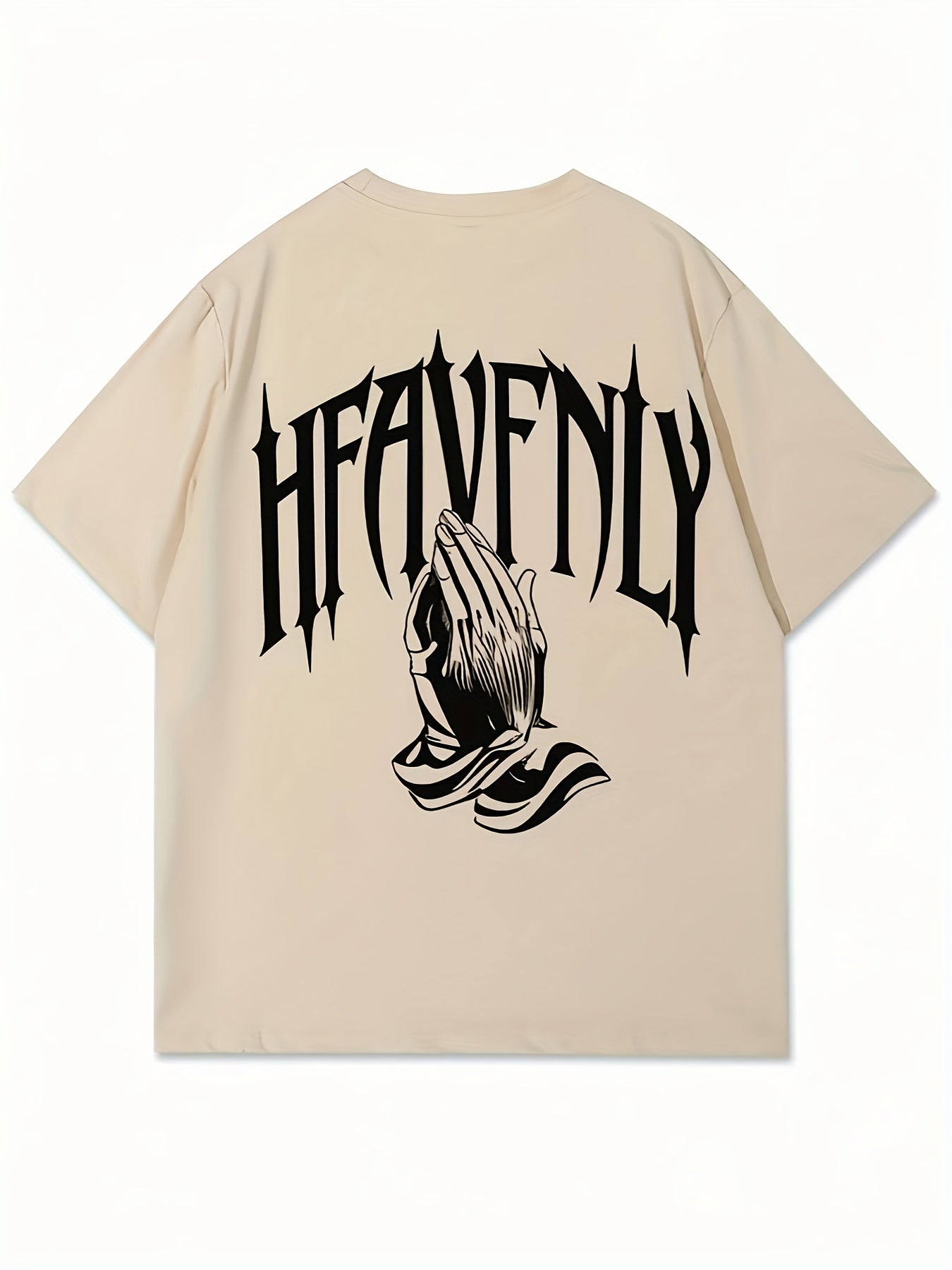 Set of 4 Men'S Graphic T-Shirts - Featuring Designs Like 'Heavenly', Casual Round Neck Short Sleeves Made of Lightweight Polyester, Perfect for Summer Outdoor Wear, a Great Gift for Family.
