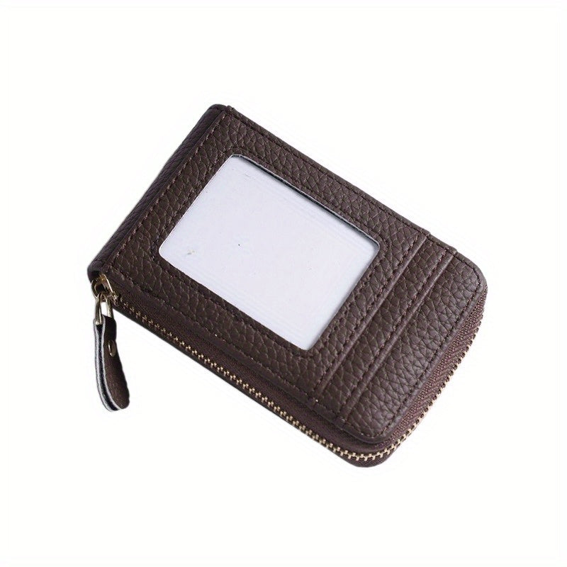 Men's Simple Casual PU Leather Card Holder Coin Purse Fashion Credit Card Bag