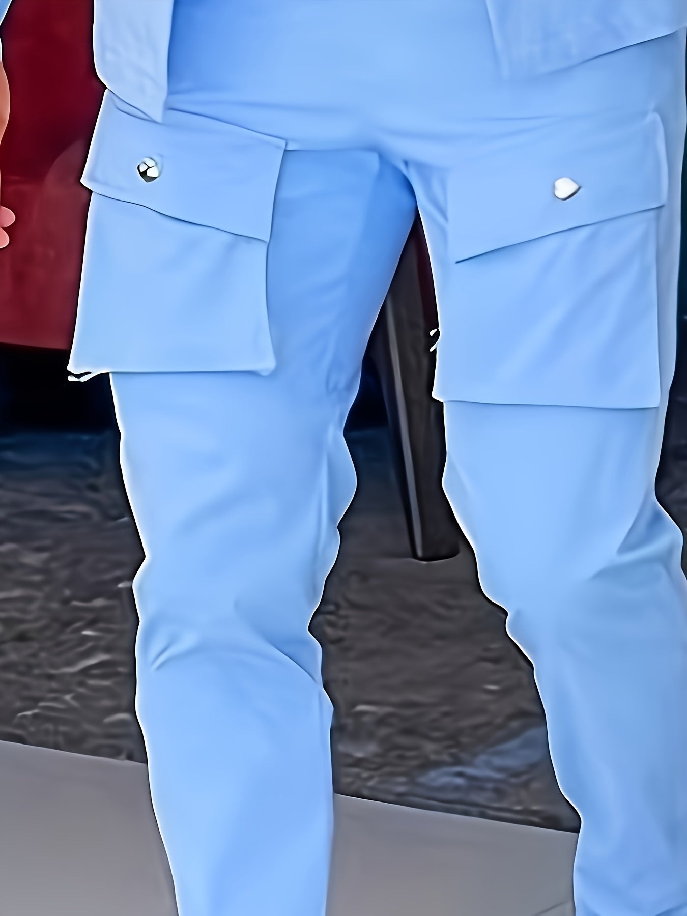 Men'S Casual Polyester Suit Set, Solid Color, Non-Stretch, Regular Fit, with Lapel Collar, Pocket Details, for Hiking, Daily Wear, and Special Occasions, Spring/Fall, Fall/Winter