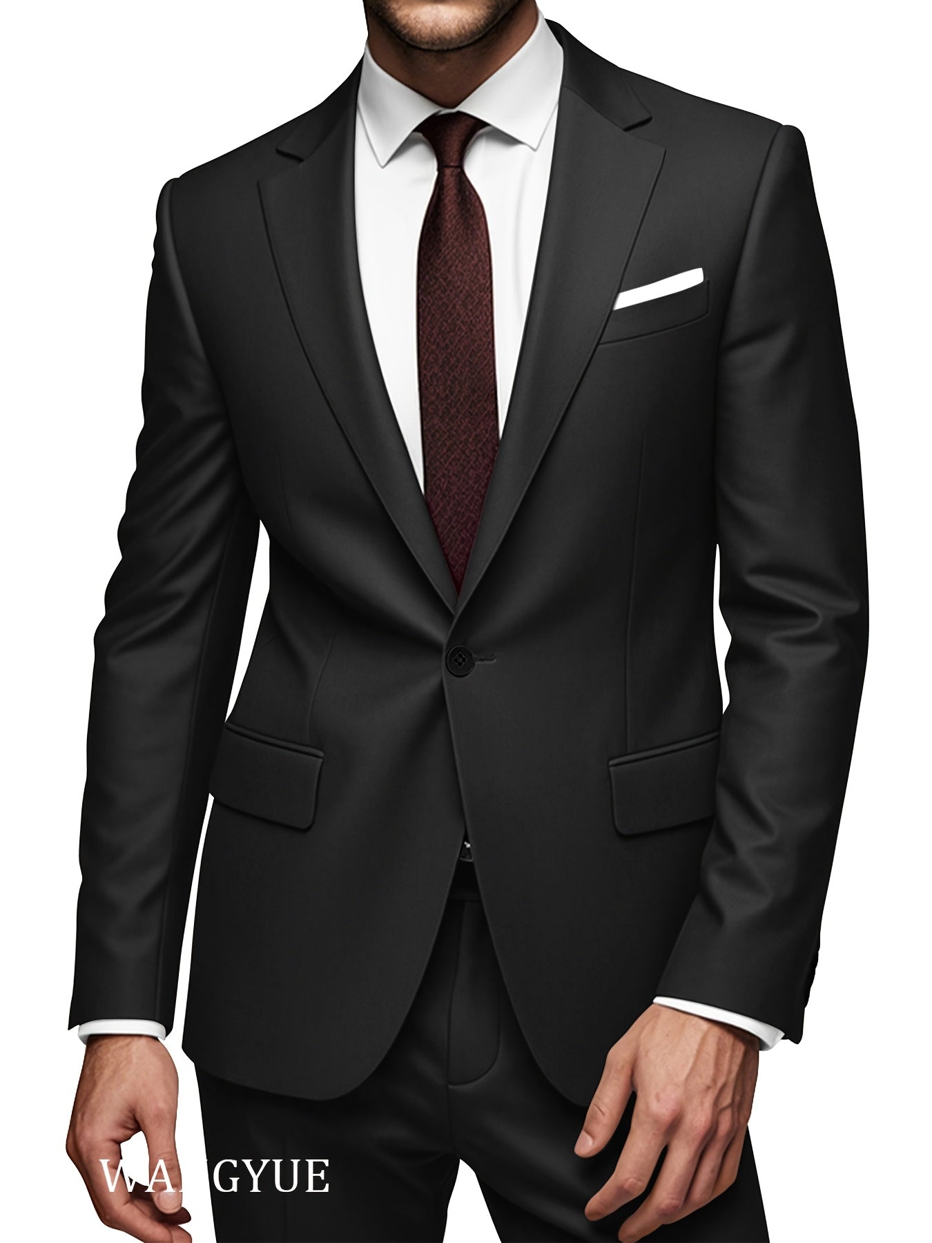 Men'S Classic Two-Piece Suit Set with a Single-Button Jacket And Pants, Suitable for Light Business, Weddings, Casual, And Formal Occasions.