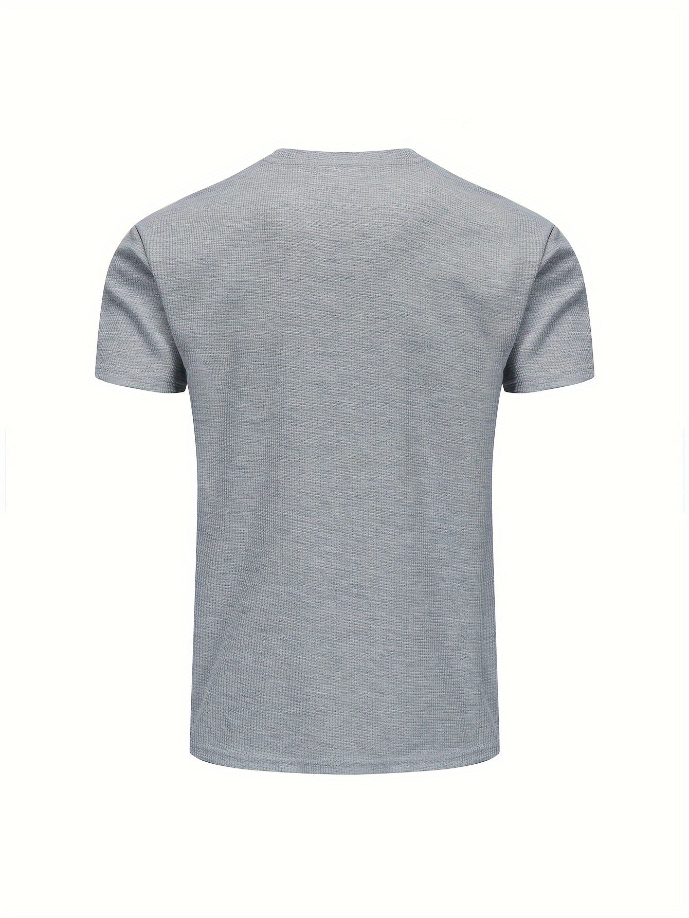 Men's Solid T-shirt With Chest Pocket, Casual Short Sleeve Crew Neck Tee, Men's Clothing For Summer Outdoor