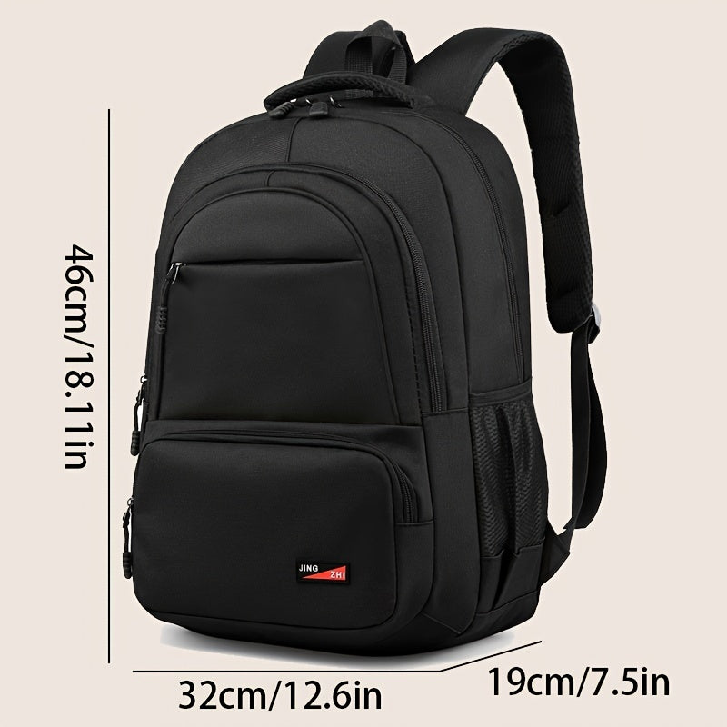 Durable Oxford Fabric Backpack - Spacious, Breathable, Adjustable Strap, Laptop Compartment, Ideal for Hiking, Camping, Travel, School Work - High 46cm, Long 32cm, Thick 19cm, School Backpack Adjustable Strap Backpack D