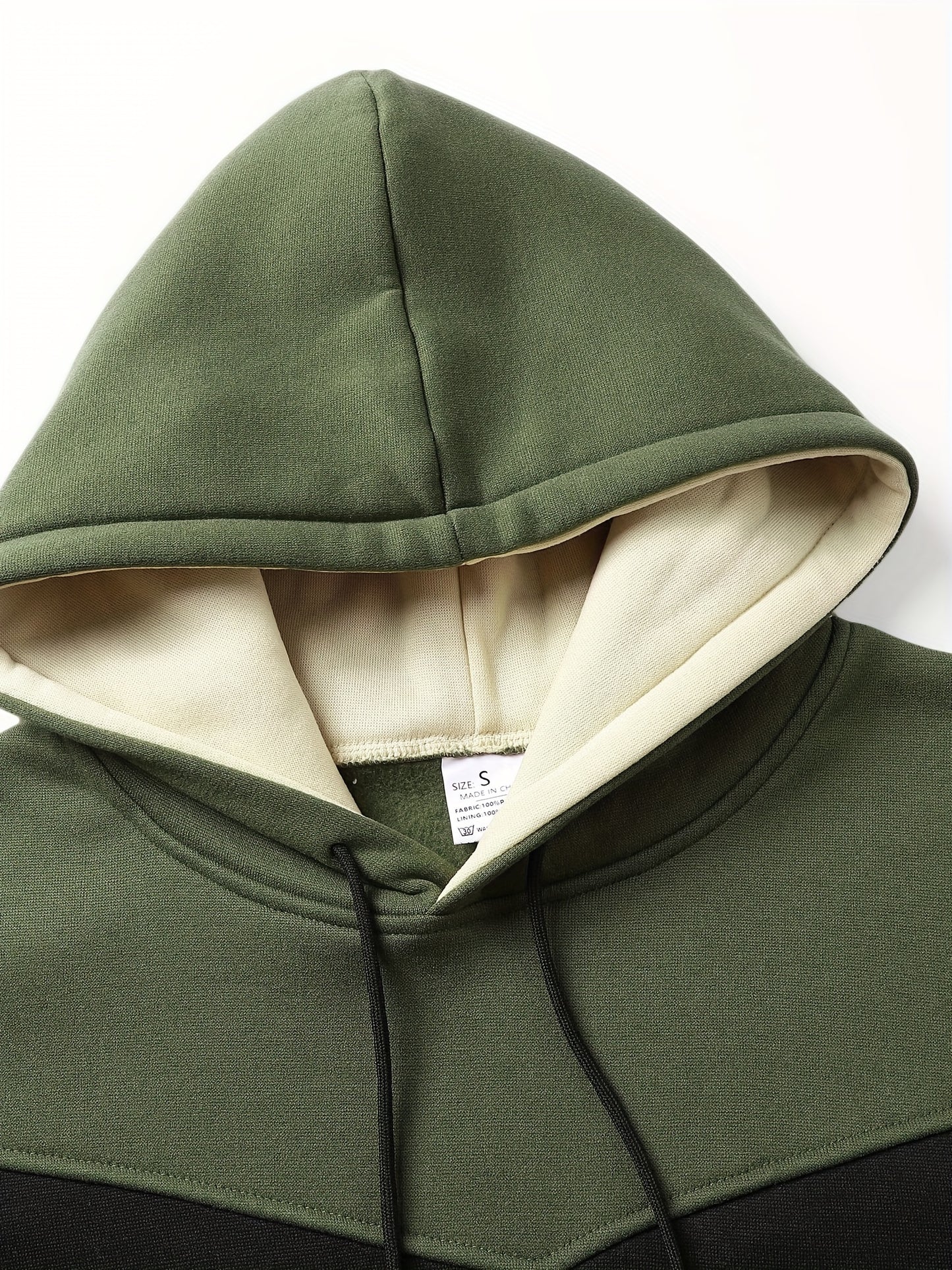 Men's Color Block Hoodie - Casual Graphic Design Pullover With Kangaroo Pocket For Winter And Fall Streetwear - Great Gift