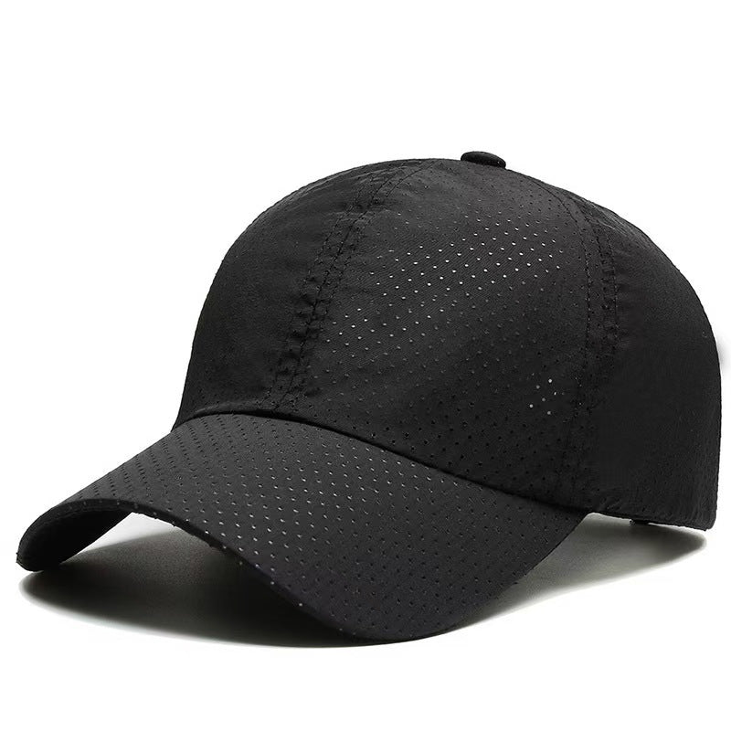 1pc Breathable Quick-Dry Mesh Baseball Cap for Men & Women - Adjustable Snapback, Lightweight Sun Hat for Outdoor Sports, Golf, Tennis, Running, Hiking, Camping - Black, Navy Blue, Dark Gray, Light Gray, Olive Green, Adjustab