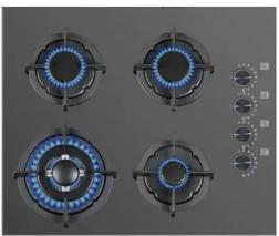 Գազային սալօջախ LUXELL LX-40TAHDF Black Platinium — սև