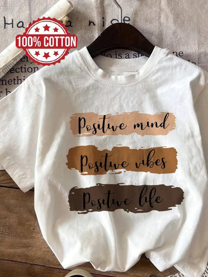 Women's Oversized Cotton T-Shirt Casual Loose Fit Short Sleeve