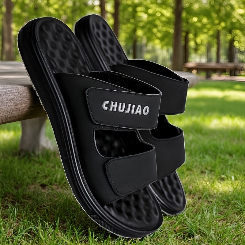 Men's Oversized PU Sports Sandals for Beach & Casual Wear
