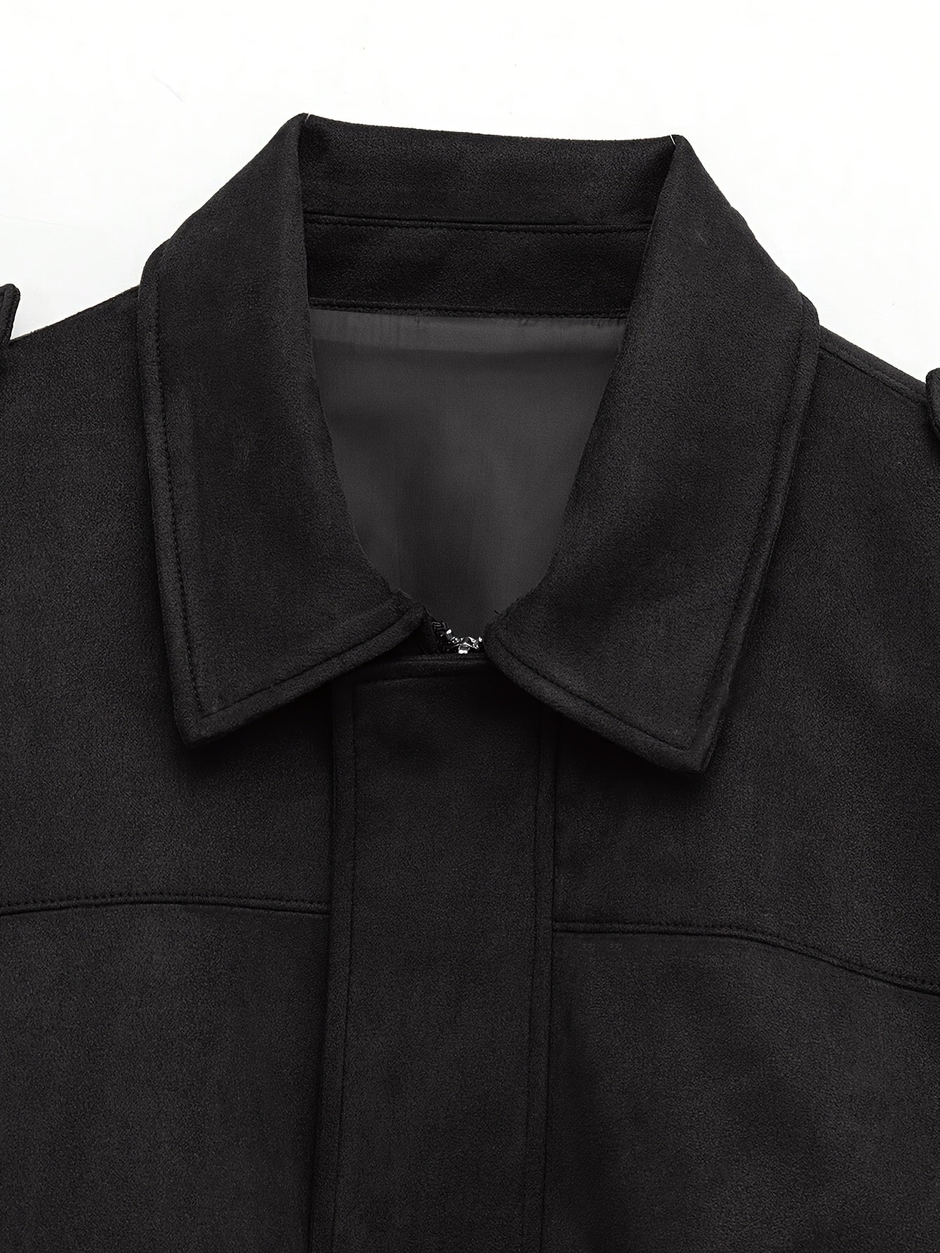 Կանացի վինտաժային բոմբեր բաճկոն - ազատ չափի երկար թևքով, կայծակաճարմանդով և իջեցված ուսերով, շագանակագույն առօրյա վերնազգեստ աշուն/ձմեռ համար, չձգվող գործվածք, իդեալական է առօրյա հագուստի համար, աշուն-ձմեռ բաճկոն | Վինտաժային բոմբեր ոճ | Zipp