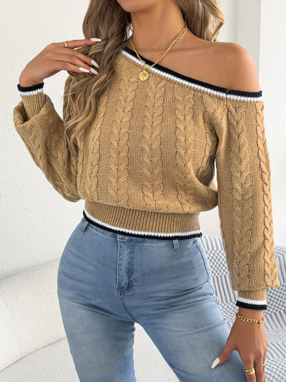 Աշնանային և ձմեռային առօրյա արձակուրդային երկար թևքերով, ուսերից բաց վերնաշապիկ, գոտկատեղով, գծավոր կարով կանացի կարդիգան