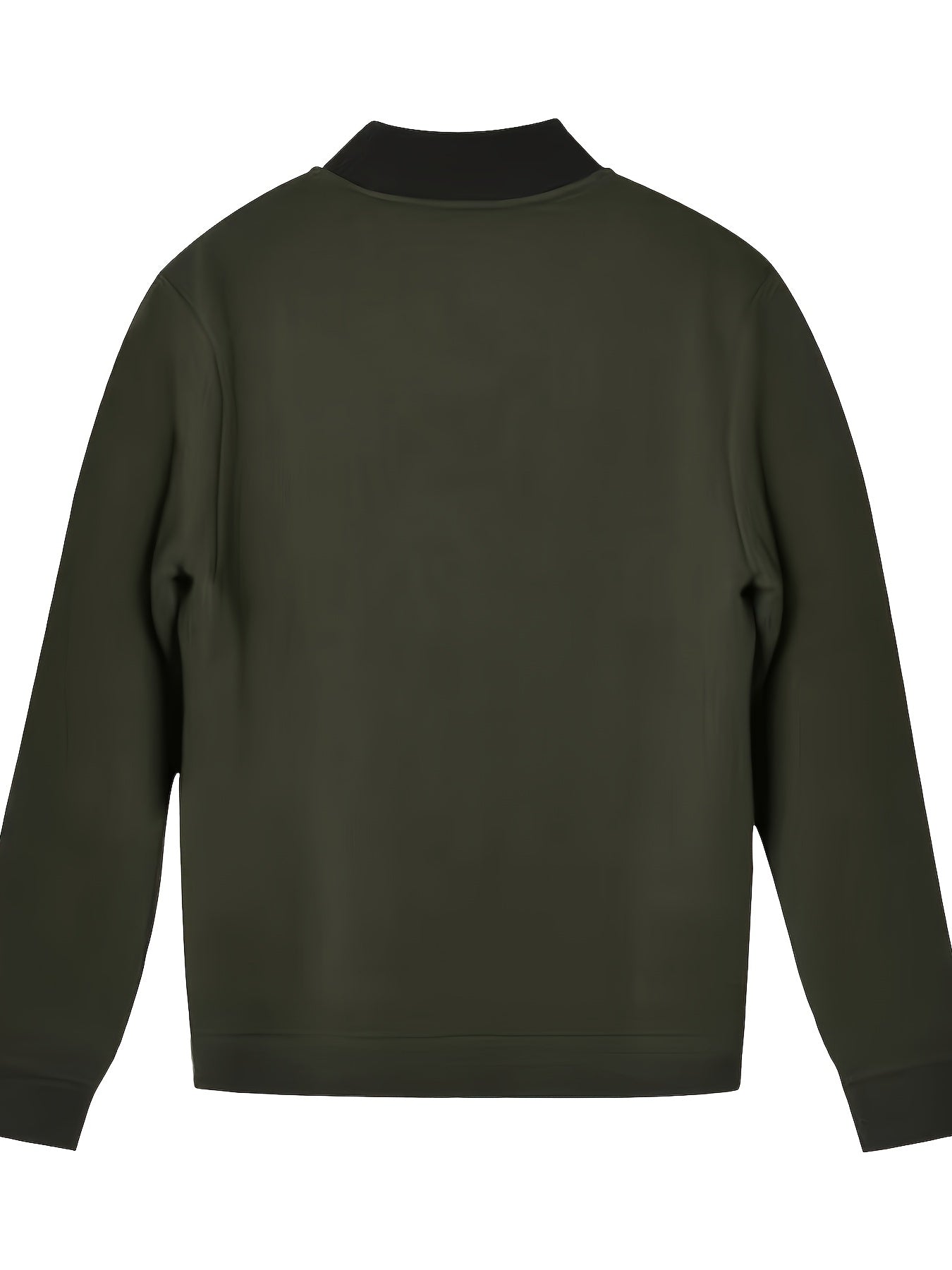 Men's Lightweight Stand Collar Jacket - Olive Green Softshell Zipper Jacket with Pockets, Regular Fit for Spring/Fall Hiking & Casual Outdoor Wear, Hiking Accessories