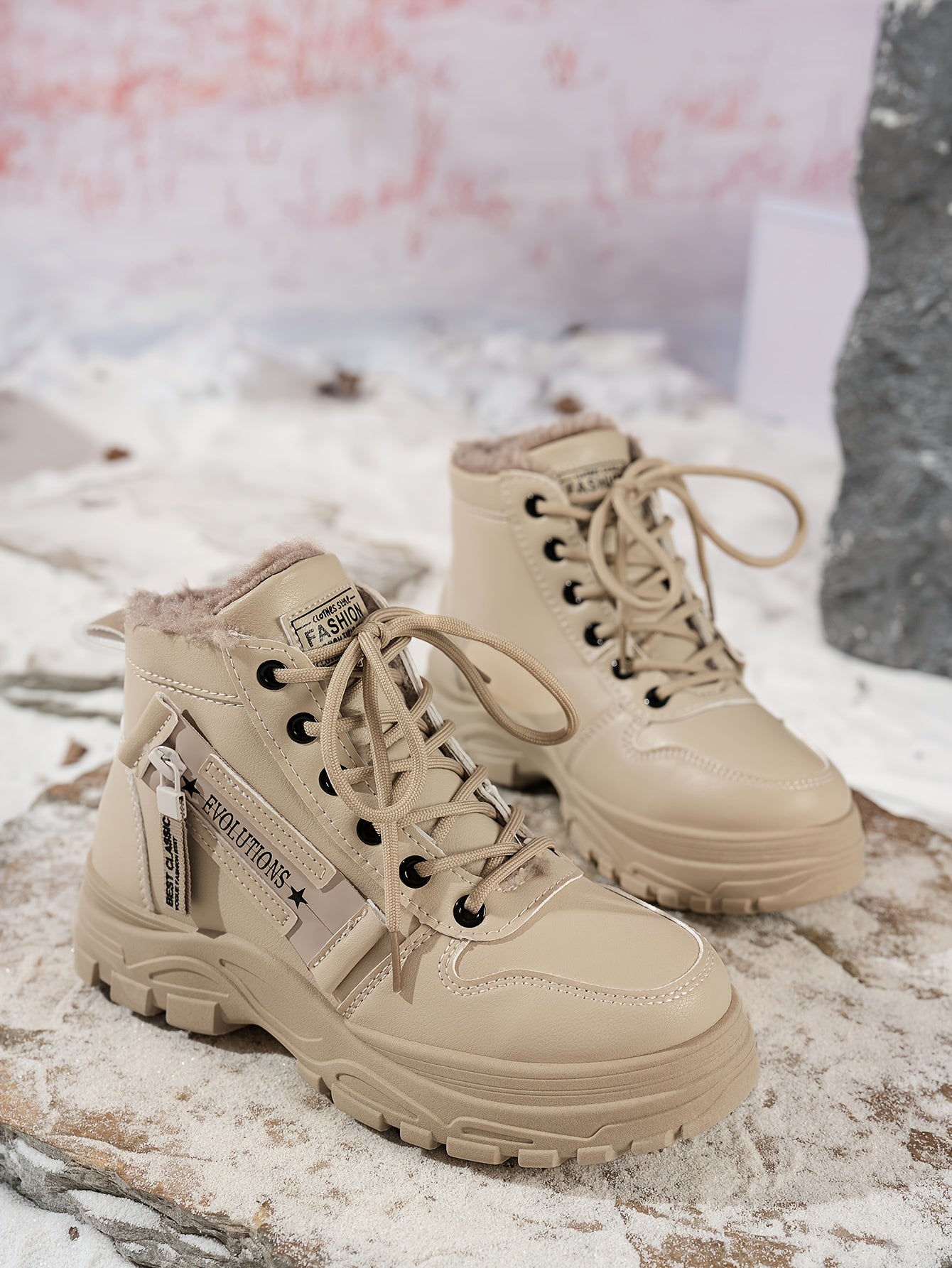 Կանացի ձմեռային ձնագնացքներ - Տաք երեսպատված, չսահող, բարձրակրունկ արտաքին ցանկացած առիթի համար կոշիկներ, ռիբավորված մեղմացնող ներդիրով, սև, իդեալական են ցուրտ եղանակի համար, ձմեռային կոշիկներ | Ոճային ձմեռային կոշիկներ | Դիմացկուն կոշիկներ