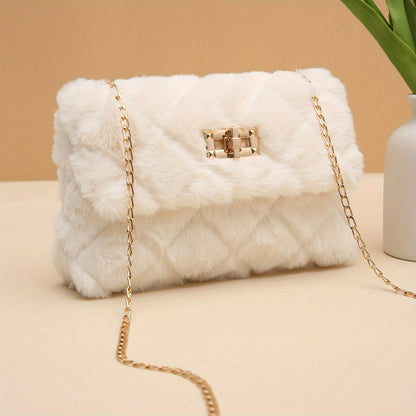 Նորաձև կանացի խաչաձև պայուսակ, նորաձև և բազմակողմանի շղթայով ուսի պայուսակ, փոքր քառակուսի պայուսակ՝ փակվող ճարմանդով