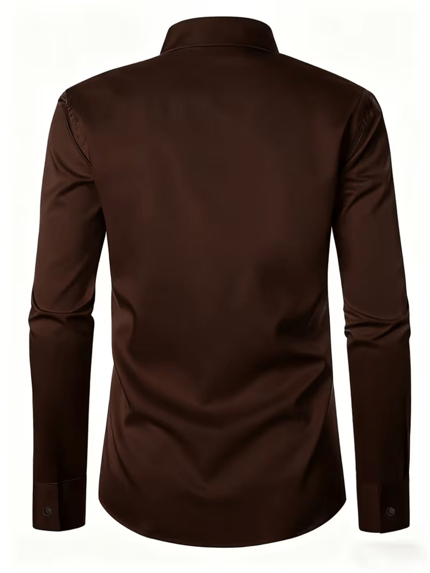 Men's Casual Business Shirt Short Sleeve Polyester Top