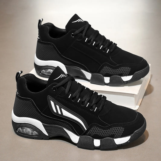 Men's Non-Slip Low-Top Sneakers with Cushioned Round Toe
