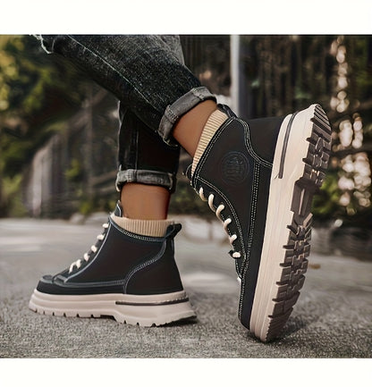 Տղամարդկանց ձմեռային կոշիկներ, հաստացված արտաքին հագուստի համար նախատեսված արշավային կոշիկներ, նորաձև բազմակողմանի աշխատանքային կոշիկներ, բրիտանական կարճ կոշիկներ