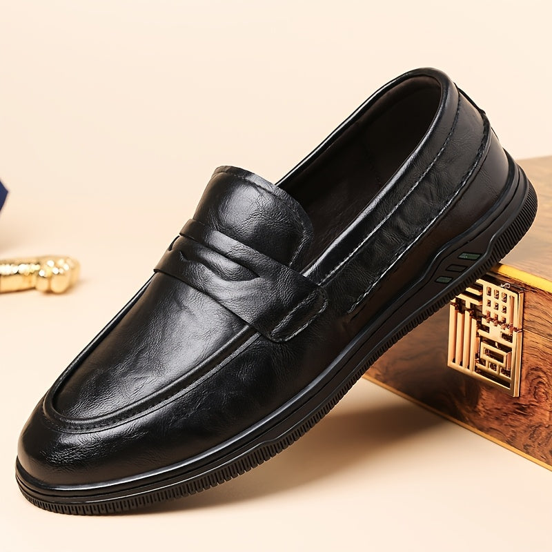 Men’s Business Casual Slip-On Shoes with Non-Slip Rubber Sole