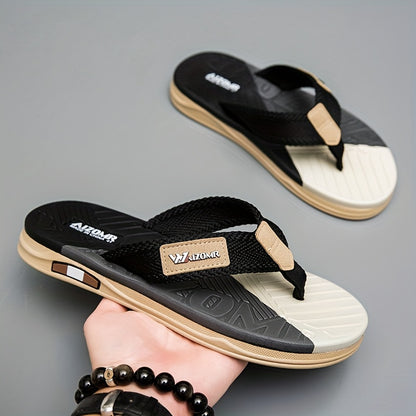 Men's Casual Fabric Flip Flops Non-Slip Rubber Sole Sandals