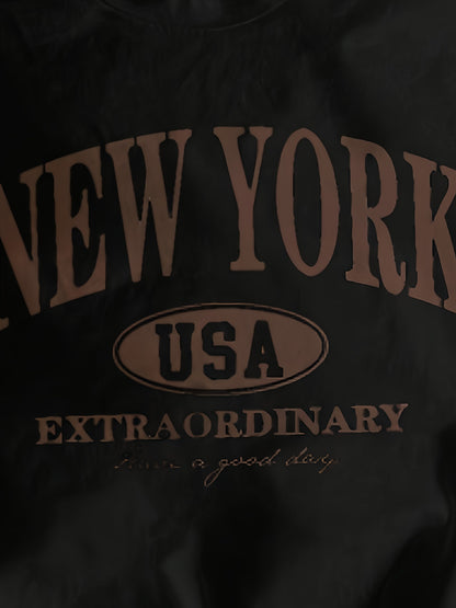 Ladies' Casual T-shirt With Letters, NEW NY USA Pattern, Circular Nect, Summer And Spring Fashion Clothing