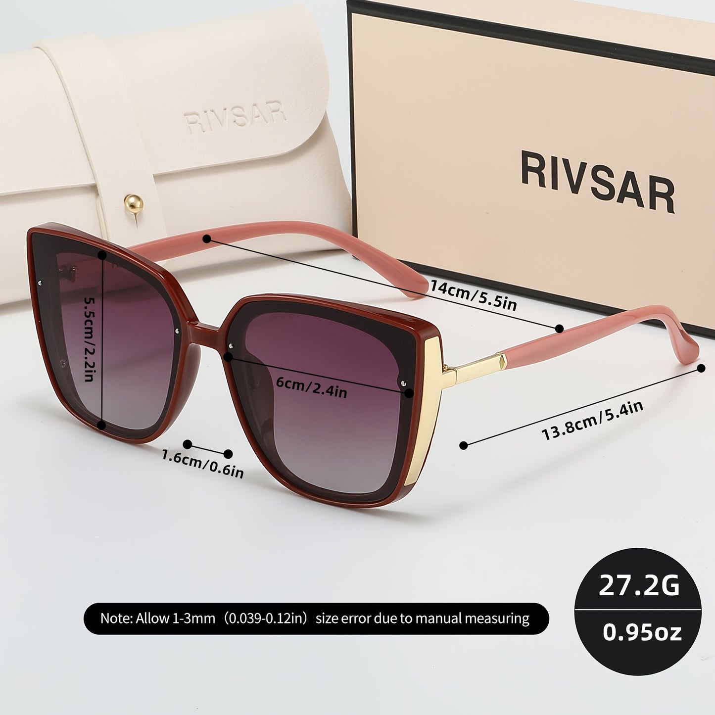 Women's Polarized Cat-Eye Sunglasses Lightweight Durable TAC Lens