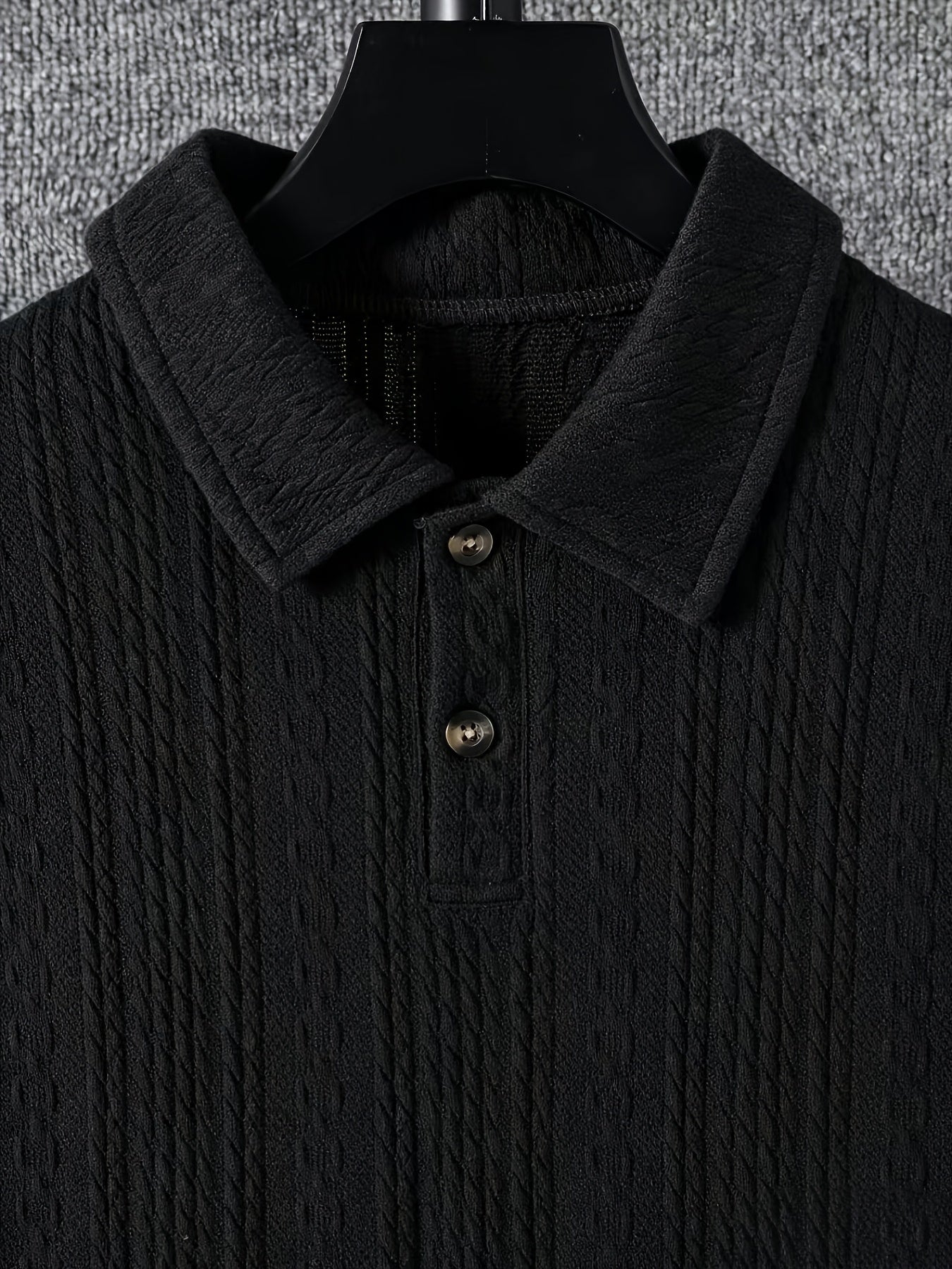 Boys' Casual Knitted Jacquard Short-Sleeve Top