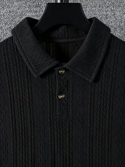 Boys' Casual Knitted Jacquard Short-Sleeve Top