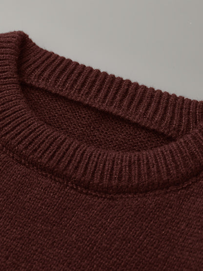 Տղամարդկանց նորաձև տրիկոտաժե սվիտեր կլոր վզնոցով - աստղաձև նախշերով