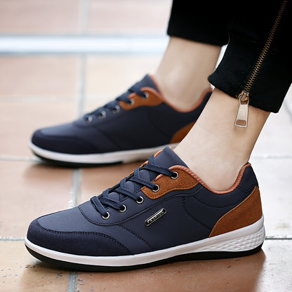 FAYWELLME Unisex Casual Sneakers, Breathable Low Top Lace-up Shoes, Solid Color All-Season Sports Running Shoes with MD Sole, Fabric Inner & Insole, Plain Toe