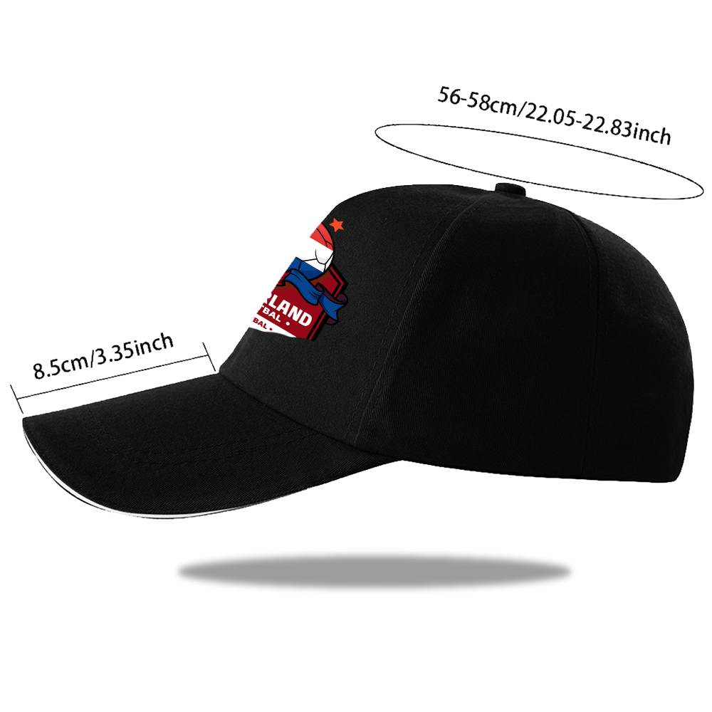 Dutch Football Crest Adjustable Baseball Cap with Netherlands Flag