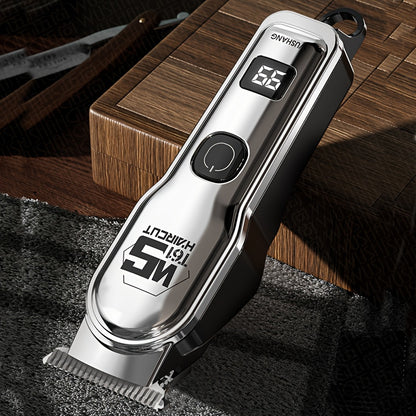 1 անլար մազ կտրող և մորուքի կտրող մեքենա տղամարդկանց համար LCD էկրանով, պրոֆեսիոնալ USB լիցքավորվող խնամքի հավաքածու - դիմացկուն և փոխադրելի հայրերի օրվա/ծննդյան օրվա կամ տոնական նվերների համար