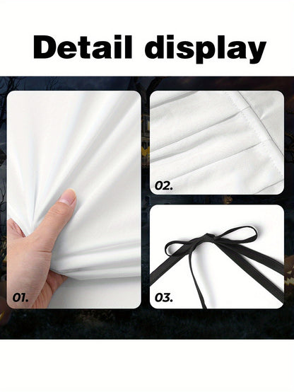 1pc Red & White Snowflake Cape with Hood - Long Flowing Winter Costume for s &, Christmas Party Costume, New Year's Eve Outfit, Themed Events - Machine Washable 100% Polyester Coat (Star Pattern Back), 2D Flat