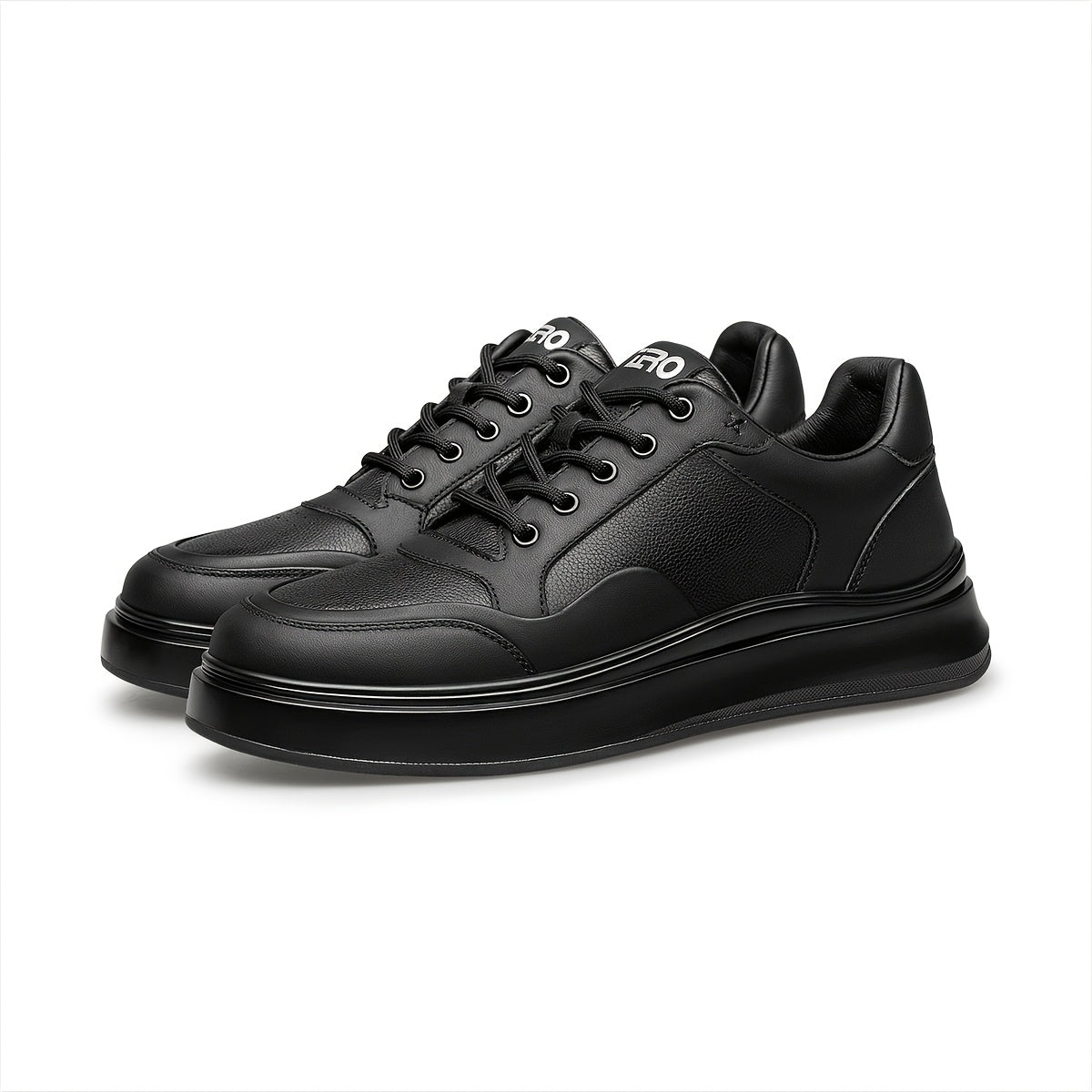Men's Genuine Leather Casual Platform Sneakers - Breathable Spring Sho
