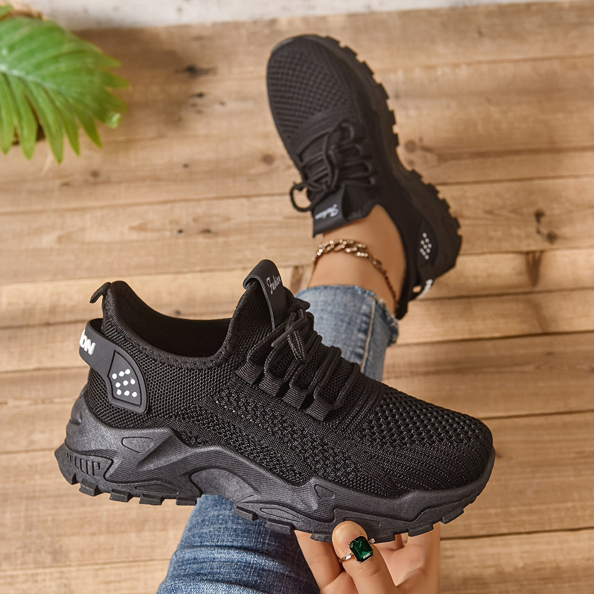 Կանացի առօրյա սպորտային կոշիկներ՝ շնչող գործվածքից վերնամասով, ռետինե ներբանով, ցածր գագաթով, պարզ մատով, բոլոր եղանակների հարմարավետ կոշիկներ, առօրյա հագուստ | Ժամանակակից առօրյա ոճ | Շնչող գործվածքից սպորտային կոշիկներ