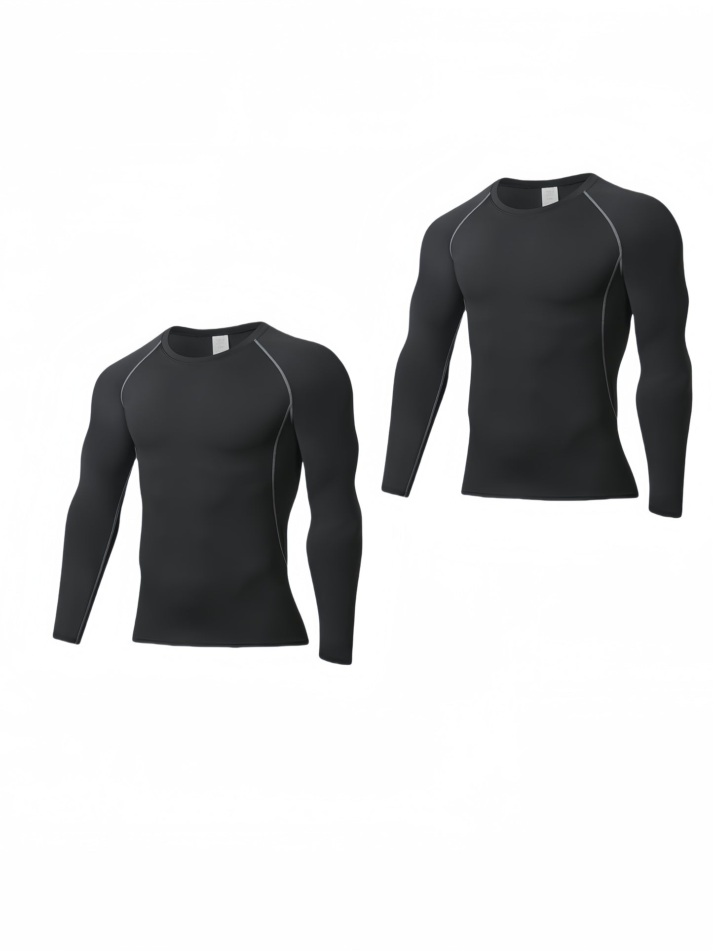 [Formfitting Shirt] Elite Athletic երկարաթև կոմպրեսիոն վերնաշապիկ - բարձր ձգվող, շնչող պոլիեսթեր և սպանդեքս խառնուրդ, պարանոցի պարանոց, անտեսանելի - իդեալական մկանային խմբերի պաշտպանության համար, մեքենայով լվացվող - կապույտ, մարզասրահի հագուստ