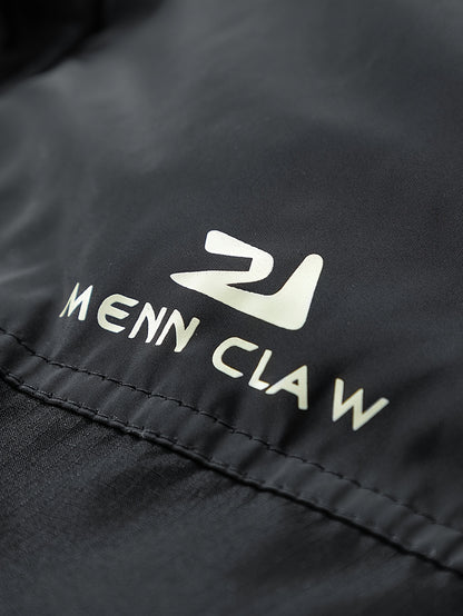 Men's Winter Jacket 100% Polyester Windproof Thermal Insulated Hooded with Detachable Hood, College Style Letter Pattern Zipper Front, Regular Fit for Skiing Outdoor Activities & Daily Wear