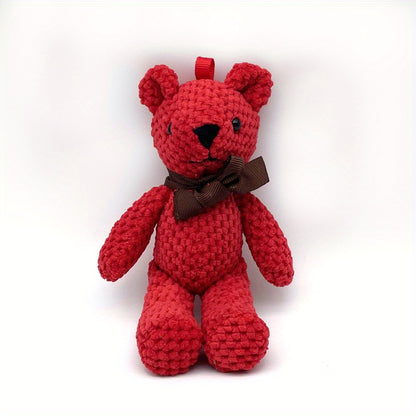 15cm/5.9inch 15cm Bear Stuffed Plush Toys Baby Cute Dress Key Pendant Pendant Dolls Gifts Birthday Wedding Party Decor 1pc