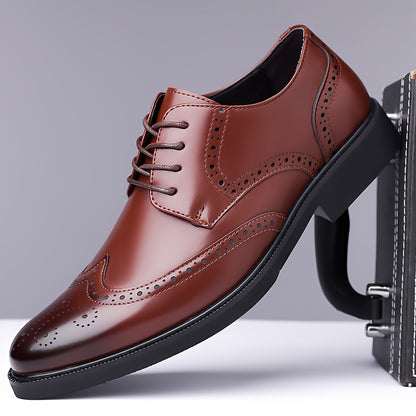 Men's Business Casual Oxford Shoes with Breathable PU Upper