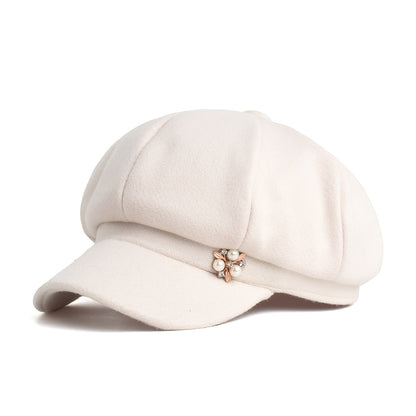 Women's Classic Warm Newsboy Beret Hat Lightweight Polyester