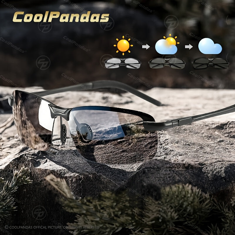 Polarized Photochromic Stainless Steel Sunglasses for Men & Women