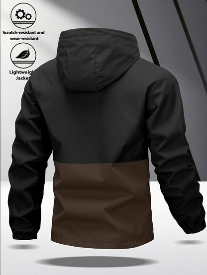 Men's Casual Hooded Softshell Sports Windbreaker Jacket