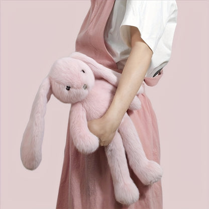 44 սմ/17.3 դյույմ խելոք երկարականջ վարդագույն կոնֆետ-ճագար, ականջներով փափուկ խաղալիք, փափուկ փափուկ մուլտֆիլմային նապաստակի տիկնիկ, Զատկական նապաստակի տիկնիկ, Զատկի նվեր, Սուրբ Վալենտինի օրվա նվեր, Սուրբ Ծննդյան նվեր