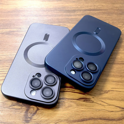 Premium Matte Lens Protection Magnetic TPU Phone Case, Suitable for iPhone 16 15 14 13 12 11 Pro Max 14Plus 15Plus 16Plus Wireless Charging Soft Case