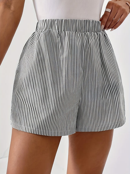 2024 Summer Casual Loose Striped Shorts